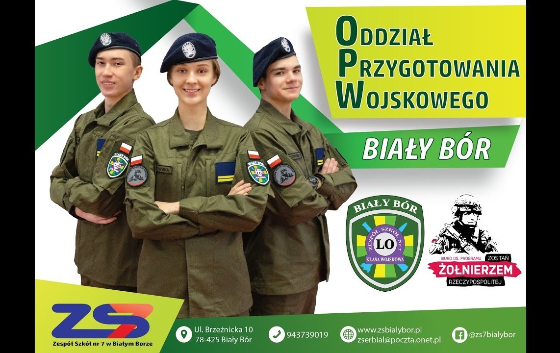 Zdjęcie do Kolejne dofinansowanie MON dla Oddziału Przygotowania Wojskowego w Białym Borze