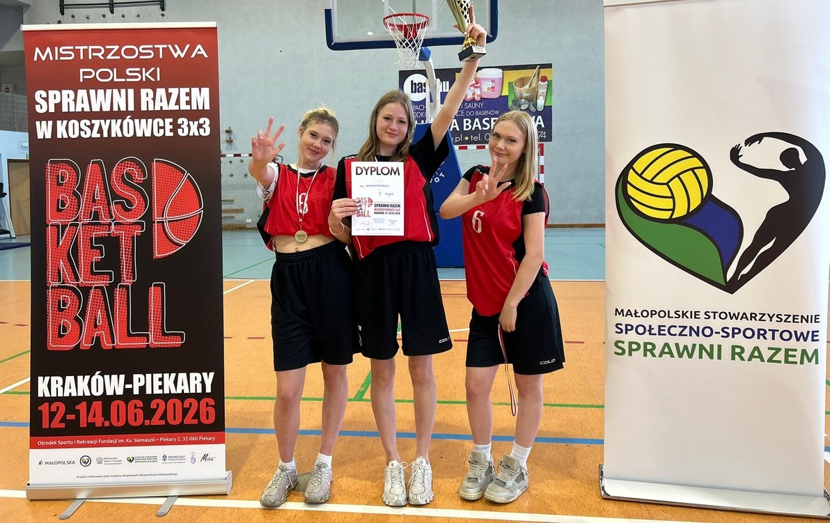 Zdjęcie do Brązowy medal Mistrzostw Polski w Koszyk&oacute;wce 3x3 &bdquo;Sprawni Razem&rdquo; dla UKS Victoria Szczecinek