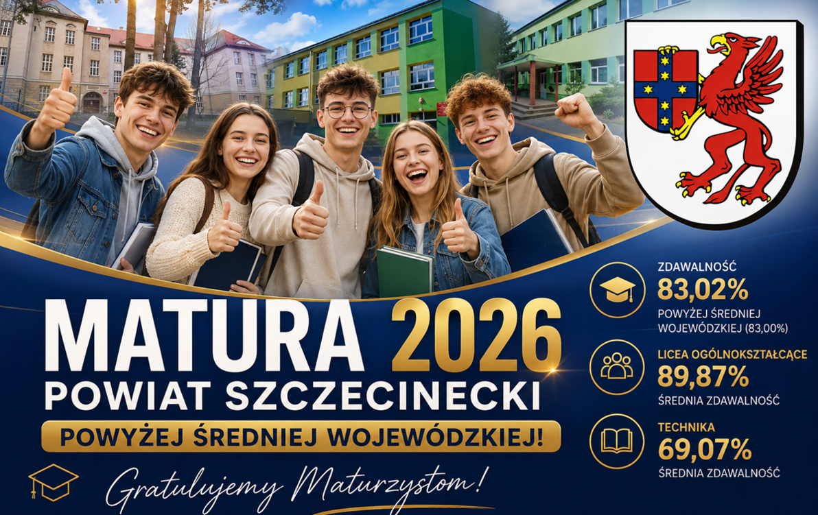 Zdjęcie do Matura 2026. Powiat Szczecinecki powyżej średniej wojew&oacute;dzkiej