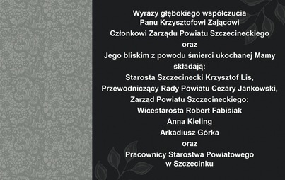 Zdjęcie do Wyrazy wsp&oacute;łczucia...