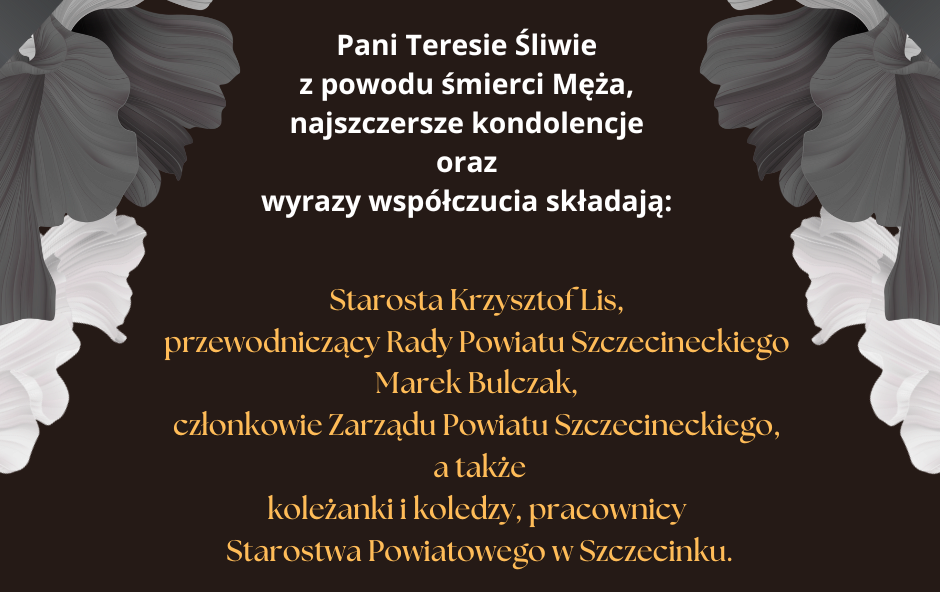 Zdjęcie do Szczere wyrazy wsp&oacute;łczucia 