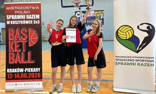 Zdjęcie do Brązowy medal Mistrzostw Polski w Koszyk&oacute;wce 3x3 &bdquo;Sprawni Razem&rdquo; dla UKS Victoria Szczecinek