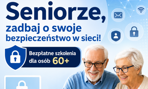 Zdjęcie do Seniorze, zadbaj o swoje bezpieczeństwo w sieci! Bezpłatne szkolenia dla os&oacute;b 60+