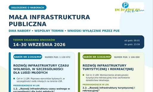 Zdjęcie do Nabory wniosk&oacute;w na poprawę dostępu do małej infrastruktury publicznej