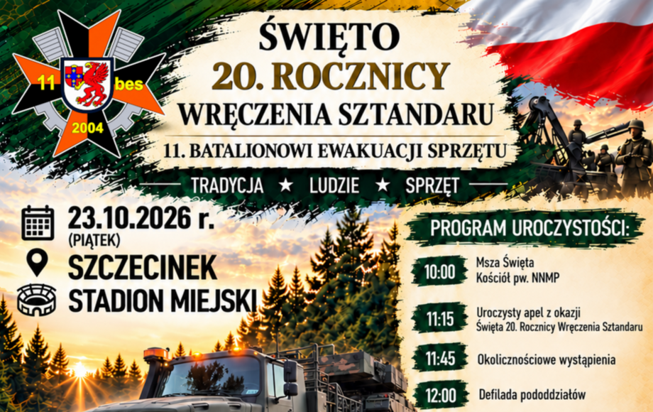 20. rocznica wręczenia sztandaru 11. Batalionu Ewakuacji Sprzętu